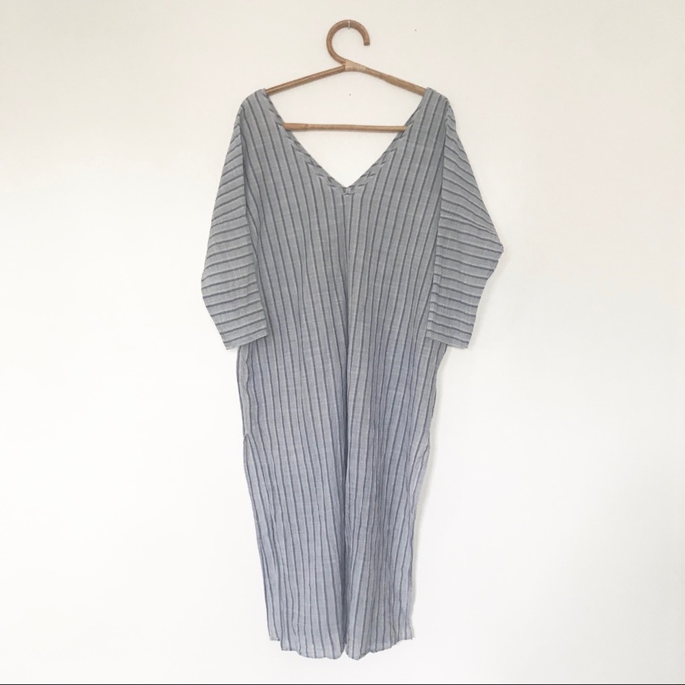 Christy Dawn Rou Blue Sailor Stripe Dress OS/M